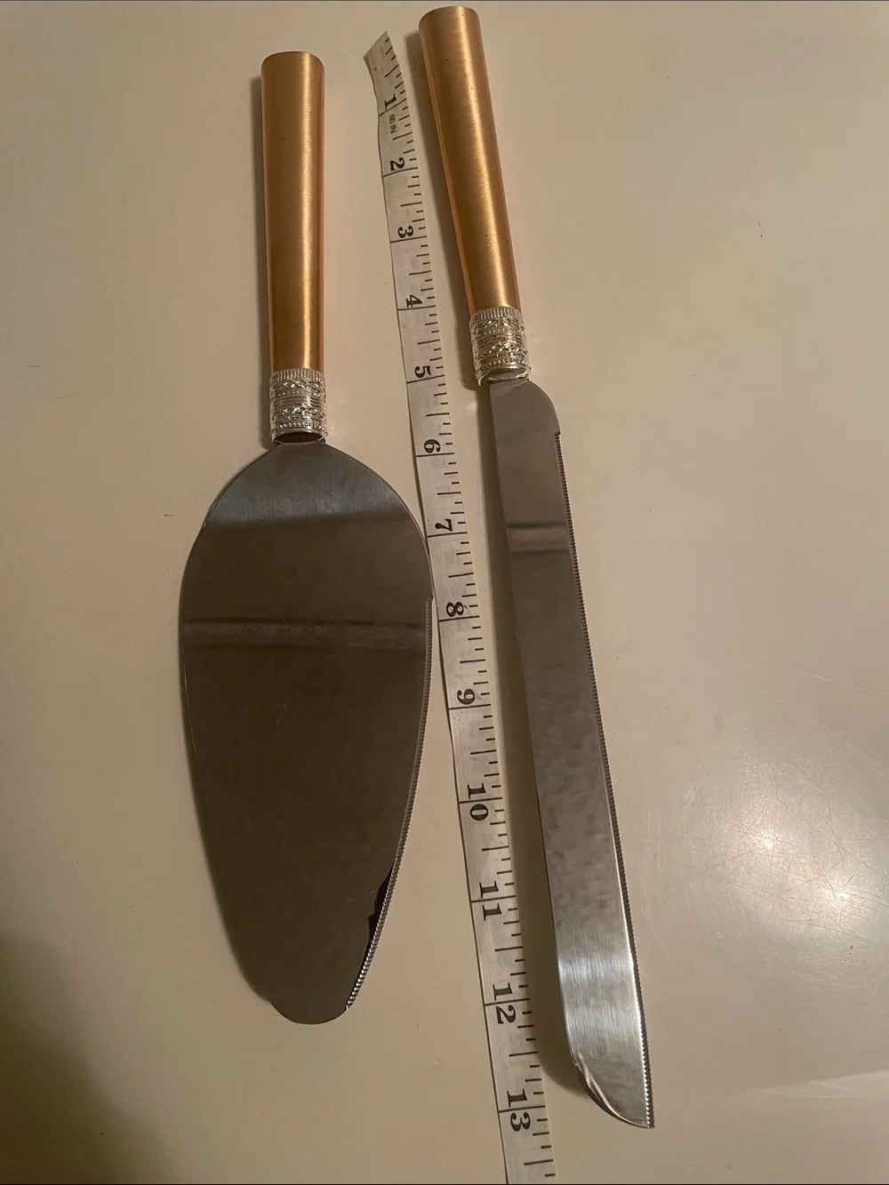 Vera Wang Gold Handle Cake Knife and Server Set
